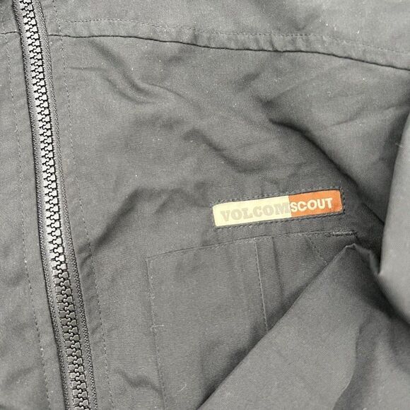 Volcom Scout Enemy Lines Hooded Windbreaker Jacket Black Women's Small - Picture 2 of 6